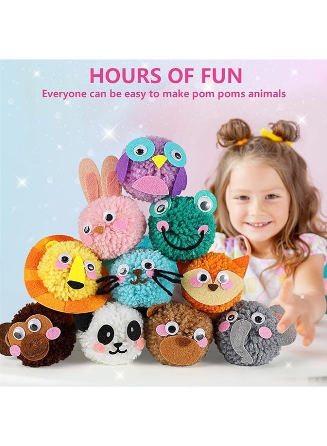 Pom Pom Craft Kit - Animal Arts and Crafts for Kids - DIY Art Supplies, Toys Gifts for Girls 4 5 6 7 8 9 10 Years Old - Image 2